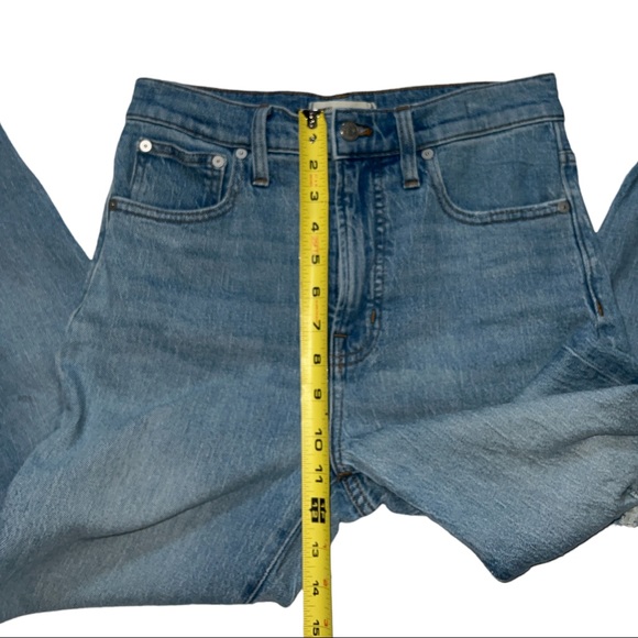 MADEWELL THE PERFECT VINTAGE HIGH RISE JEANS DISTRESSED RAW HEM SIZE 27 - Picture 13 of 15